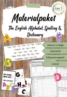 Vorschau - Arbeitsblätter - Materialpaket: The English Alphabet, Spelling & Dictionary - Deckblatt