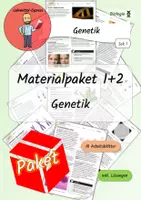 Vorschau - Stundenentwürfe - Genetik - Materialpaket 1+2 (Sek 1) - Deckblatt