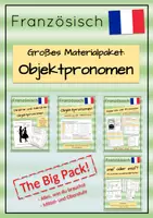 Vorschau - Arbeitsblätter - Materialpaket französische Objektpronomen (groß) - Deckblatt