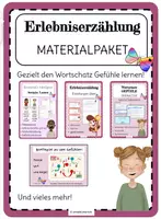 Vorschau - Arbeitsblätter - Materialpaket Erlebniserzählung - Gefühle - Deckblatt