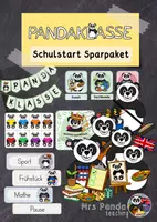 Vorschau - Mal- und Bastelvorlagen - Pandaklasse - Schulstart SPARPAKET (wachsend) - Deckblatt