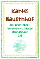Vorschau - Stationenlernen - Materialpaket Kartei Bauernhof mit Arbeitsheft - Deckblatt