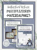 Vorschau - Arbeitsblätter - Materialpaket zum halbschriftlichen Multiplizieren - Deckblatt
