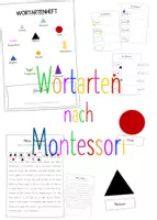 Vorschau - Unterrichtsreihen - Materialpaket Wortarten nach Maria Montessori - Deckblatt