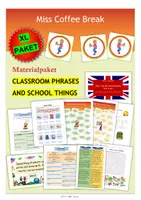 Vorschau - Arbeitsblätter - CLASSROOM PHRASES AND SCHOOL THINGS (XL Starterpaket) - Deckblatt