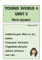 Vorschau - Arbeitsblätter - Materialpaket zu Young World 4, Unit 5 - Deckblatt