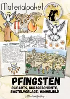 Vorschau - Arbeitsblätter - Materialpaket Pfingsten - Religionslehre - Deckblatt