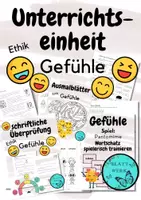 Vorschau - Arbeitsblätter - Unterrichtseinheit: Gefühle im Ethikunterricht - Deckblatt