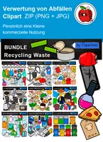 Vorschau - Stundenentwürfe - Wertstoffe Cliparts, Mülltrennung, Sachunterricht Materialpaket - Deckblatt