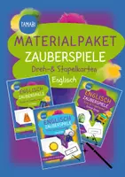 Vorschau - Spiele - Englisch Grundschule Materialpaket - ZAUBERSPIELE "Dreh- & Stapelkarten" Wortschätze nach Themen - Deckblatt