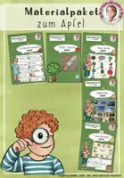 Vorschau - Mal- und Bastelvorlagen - Apfel Grundschule | Materialpaket Sachunterricht Klasse 1-3 - Deckblatt