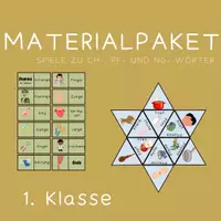 Vorschau - Spiele - Materialpaket - Dominos und Triminos mit ng-, ch- und pf- Wörtern - Deckblatt