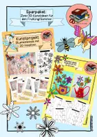 Vorschau - Mal- und Bastelvorlagen - Sparpaket: Zwei Kunstideen für den Frühling / Sommer; 3D-Kunst - Deckblatt