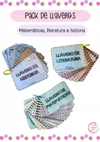 Vista previa - Presentaciones - PACK DE LLAVEROS: literatura española, matemáticas e historia - Portada
