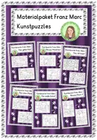 Vorschau - Mal- und Bastelvorlagen - Materialpaket Franz Marc Kunstwerke puzzeln - Deckblatt