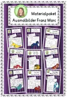 Vorschau - Arbeitsblätter - Materialpaket Franz Marc - Ausmalbilder - Deckblatt