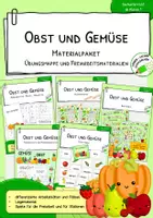 Vorschau - Arbeitsblätter - Materialpaket "OBST und GEMÜSE" - Material ab Klasse 1 - Deckblatt