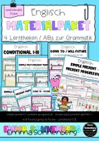 Vorschau - Arbeitsblätter - English Grammar - Lerntheken (present / future / past / conditional) SOL (wachsendes Paket) - Deckblatt