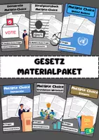 Vorschau - Arbeitsblätter - Recht und Gesetz Materialpaket Bundle - Deckblatt