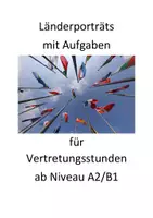 Vorschau - Arbeitsblätter - Länderporträts - ideal für DaZ oder Vertretungsstunden - Deckblatt