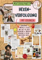 Vorschau - Arbeitsblätter - Materialpaket Hexenverfolgung und Hexen - Mittelalter und frühe Neuzeit / Hexenlehre / Hexenhammer / Inquisition mit Lösung (Klasse 7/8/9) - Deckblatt
