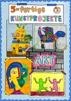 Vorschau - Stundenentwürfe - 5x fertige Kunstprojekte im Kunstunterricht, Künstler:innen, fertiger Kunstunterricht - Deckblatt