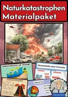Vorschau - Arbeitsblätter - Naturkatastrophen – Materialpaket: Vulkane, Erdbeben, Tsunamis & Stürme (Erdkunde Sek I) - Deckblatt
