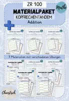 Vorschau - Stationenlernen - Materialpaket - Kopfrechentandem im ZR 100 - Addition - Deckblatt