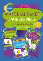 Vorschau - Stationenlernen - Deutsch - DaZ/DaF Materialpaket: ZAUBERSPIELE "Dreh- & Stapelkarten" Wortschätze nach Themen - Deckblatt