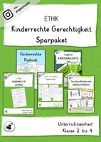 Vorschau - Unterrichtsreihen - Ethik - Gerechtigkeit - Kinderrechte Sparpaket #demokratiestärken - Deckblatt