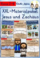 Vorschau - Stundenentwürfe - Jesus und Zachäus der Zöllner - Religionsunterricht XXL-MATERIALPAKET - Deckblatt