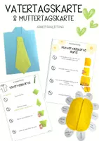Vorschau - Mal- und Bastelvorlagen - Materialpaket - Muttertag und Vatertag - Deckblatt