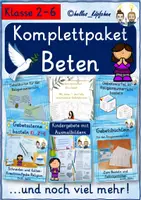 Vorschau - Stundenentwürfe - Beten im Religionsunterricht Grundschule XXL-MATERIALPAKET - Deckblatt
