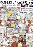 Vorschau - Arbeitsblätter - Konflikte lösen & begleiten / 🏫⚡️ Konfliktlösung / Streit PAKET / Konfliktlöser - Deckblatt