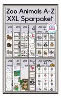 Vorschau - Arbeitsblätter - Zoo Animals - XXL Sparpaket - Deckblatt