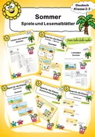 Vorschau - Arbeitsblätter - Materialpaket "Sommer" Deutsch Klasse 1 und 2 - Deckblatt
