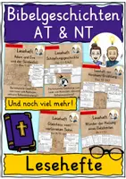 Vorschau - Stundenentwürfe - Bibelgeschichten Altes und Neues Testament Religion LESEHEFTE - Deckblatt