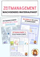 Vorschau - Unterrichtsreihen - ZEITMANAGEMENT / wachsendes Materialpaket - Deckblatt