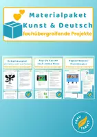 Vorschau - Arbeitsblätter - Materialpaket fachübergreifende Projekte Kunst und Deutsch - Deckblatt
