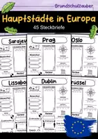 Vorschau - Arbeitsblätter - Hauptstädte in Europa - 45 Steckbriefe Materialpaket - Deckblatt