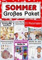 Vorschau - Arbeitsblätter - Sommer - Deckblatt