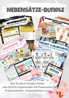 Vorschau - Stundenentwürfe - Nebensätze-Bundle: Materialpaket zur Einführung aller Nebensatzarten! - Deckblatt