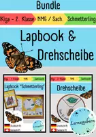 Vorschau - Mal- und Bastelvorlagen - Lapbook und Drehscheibe "Schmetterling" - Deckblatt
