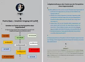 Vorschau - Arbeitsblätter - Materialpaket "Poetry Slam": kreativer Umgang mit Lyrik = Texte aus der Perspektive eines Gegenstandes - Deckblatt