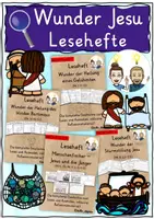 Vorschau - Stundenentwürfe - Wunder Jesu (Bartimäus, Gelähmter, Sturmstillung, Menschenfischer) LESEHEFTE - Deckblatt
