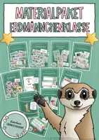 Vorschau - Poster - Erdmännchenklasse Materialpaket – Klassenzimmer Deko Grundschule Klasse 1 | Klassentier Erdmännchen | Classroom Management | Organisation & Einschulung - Deckblatt