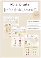Vorschau - Arbeitsblätter - Materialpaket Le petit-déjeuner - Deckblatt