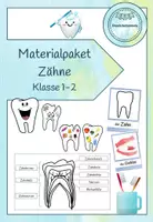 Vorschau - Mal- und Bastelvorlagen - Materialpaket Zähne Klasse 1-2 - Deckblatt