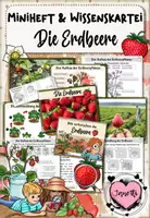 Vorschau - Arbeitsblätter - Erdbeere: Bundle aus Miniheft & Kartei - Deckblatt