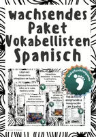 Vorschau - Merkblätter - Wachsendes Paket - (teils digitale) Vokabellisten Spanisch Oberstufe - Deckblatt
